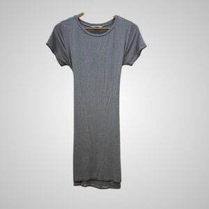 BB Dakota Mini T-Shirt Dress Sm Black White Stripe Fitted Stretch Casual Summer‎